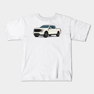 Car truck off road f-150 white Kids T-Shirt